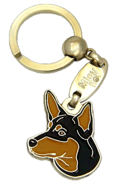 AUSTRALSK KELPIE SORT MED TAN - pet ID tag, dog ID tags, pet tags, personalized pet tags MjavHov - engraved pet tags online