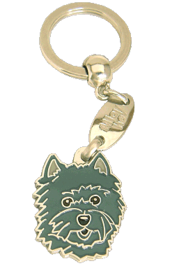CAIRN TERRIER MØRK GRÅ - pet ID tag, dog ID tags, pet tags, personalized pet tags MjavHov - engraved pet tags online