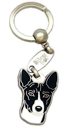 BASENJI SORT HVID - pet ID tag, dog ID tags, pet tags, personalized pet tags MjavHov - engraved pet tags online