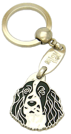 SPRINGER SPANIEL SORT HVID - pet ID tag, dog ID tags, pet tags, personalized pet tags MjavHov - engraved pet tags online