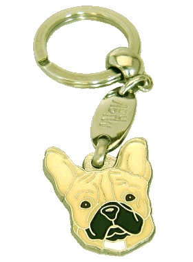 FRANSK BULLDOG CREME - pet ID tag, dog ID tags, pet tags, personalized pet tags MjavHov - engraved pet tags online