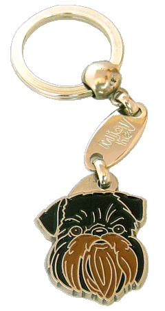 GRIFFON BELGE SORT MED TAN - pet ID tag, dog ID tags, pet tags, personalized pet tags MjavHov - engraved pet tags online