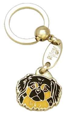 TIBETANSK SPANIEL SORT CREME - pet ID tag, dog ID tags, pet tags, personalized pet tags MjavHov - engraved pet tags online