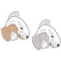 placas identificação para cães MjavHov - Bedlington terrier