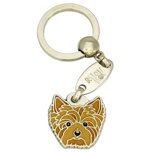 Custom personalized dog name tag Yorkshire terrier

This unique, cute and quality dog id tag is offered with laser engraved name and phone no. or your custom text. Stainless steel split ring for easy attachment to your pets collar. All items are also available as keychains.
Gift for dogs and dog lovers.

Color: colored/silver
Size: 24 x 24 mm

Engraving area: 19 x 12 mm
Laser engraving personalization on the back side is included in the price. Enter the text you wish to have engraved. Suggestion: dog's name and phone number. We engrave on the back side of the tag. Engraving will be centered and easy to read. If you go over the recommended count then the text becomes smaller, and harder to read.

Metal, chrome plated dog tag or key ring. 
Hand made, hand colored, made in Slovenia. 

In stock.
