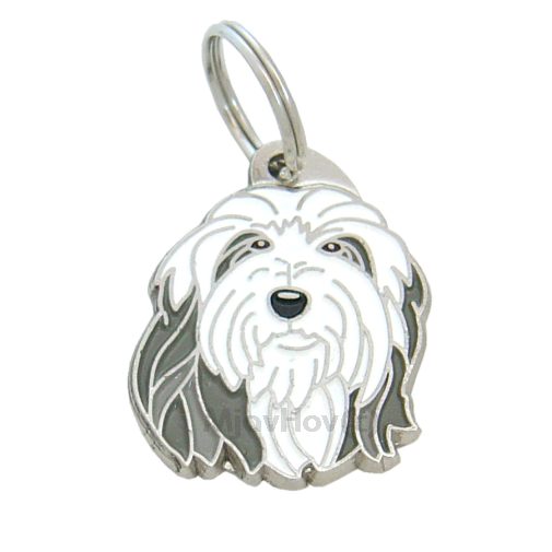 Custom personalized dog name tag Bearded collie

This unique, cute and quality dog id tag is offered with laser engraved name and phone no. or your custom text. Stainless steel split ring for easy attachment to your pets collar. All items are also available as keychains.
Gift for dogs and dog lovers.

Color: colored/silver
Size: 26 x 35 mm

Engraving area: 20 x 20 mm
Laser engraving personalization on the back side is included in the price. Enter the text you wish to have engraved. Suggestion: dog's name and phone number. We engrave on the back side of the tag. Engraving will be centered and easy to read. If you go over the recommended count then the text becomes smaller, and harder to read.

Metal, chrome plated dog tag or key ring. 
Hand made, hand colored, made in Slovenia. 

In stock.
