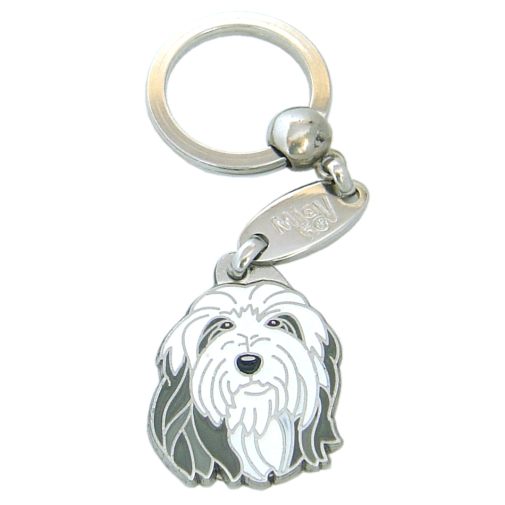 Custom personalized dog name tag Bearded collie

This unique, cute and quality dog id tag is offered with laser engraved name and phone no. or your custom text. Stainless steel split ring for easy attachment to your pets collar. All items are also available as keychains.
Gift for dogs and dog lovers.

Color: colored/silver
Size: 26 x 35 mm

Engraving area: 20 x 20 mm
Laser engraving personalization on the back side is included in the price. Enter the text you wish to have engraved. Suggestion: dog's name and phone number. We engrave on the back side of the tag. Engraving will be centered and easy to read. If you go over the recommended count then the text becomes smaller, and harder to read.

Metal, chrome plated dog tag or key ring. 
Hand made, hand colored, made in Slovenia. 

In stock.
