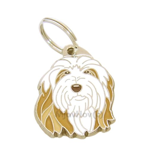 Custom personalized dog name tag Bearded collie fawn

This unique, cute and quality dog id tag is offered with laser engraved name and phone no. or your custom text. Stainless steel split ring for easy attachment to your pets collar. All items are also available as keychains.
Gift for dogs and dog lovers.

Color: colored/silver
Size: 26 x 35 mm

Engraving area: 20 x 20 mm
Laser engraving personalization on the back side is included in the price. Enter the text you wish to have engraved. Suggestion: dog's name and phone number. We engrave on the back side of the tag. Engraving will be centered and easy to read. If you go over the recommended count then the text becomes smaller, and harder to read.

Metal, chrome plated dog tag or key ring. 
Hand made, hand colored, made in Slovenia. 

In stock.

