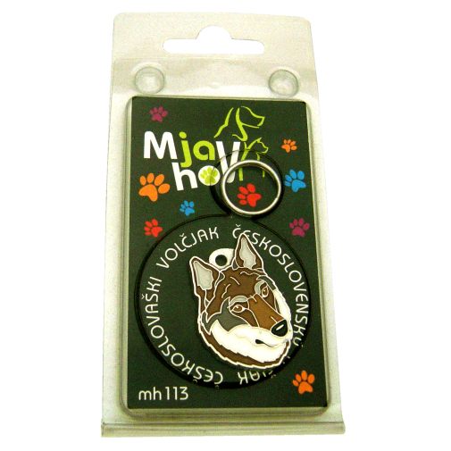 Custom personalized dog name tag Czechoslovakian wolfdog brown

This unique, cute and quality dog id tag is offered with laser engraved name and phone no. or your custom text. Stainless steel split ring for easy attachment to your pets collar. All items are also available as keychains.
Gift for dogs and dog lovers.

Color: colored/silver
Size: 24 x 36 mm

Engraving area: 20 x 18 mm
Laser engraving personalization on the back side is included in the price. Enter the text you wish to have engraved. Suggestion: dog's name and phone number. We engrave on the back side of the tag. Engraving will be centered and easy to read. If you go over the recommended count then the text becomes smaller, and harder to read.

Metal, chrome plated dog tag or key ring. 
Hand made, hand colored, made in Slovenia. 

In stock.
