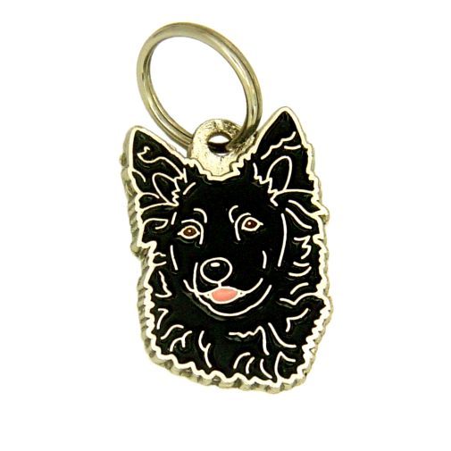 Custom personalized dog name tag Mudi black

This unique, cute and quality dog id tag is offered with laser engraved name and phone no. or your custom text. Stainless steel split ring for easy attachment to your pets collar. All items are also available as keychains.
Gift for dogs and dog lovers.

Color: colored/silver
Size: 26 x 34 mm

Engraving area: 18 x 17 mm
Laser engraving personalization on the back side is included in the price. Enter the text you wish to have engraved. Suggestion: dog's name and phone number. We engrave on the back side of the tag. Engraving will be centered and easy to read. If you go over the recommended count then the text becomes smaller, and harder to read.

Metal, chrome plated dog tag or key ring. 
Hand made, hand colored, made in Slovenia. 

In stock.
