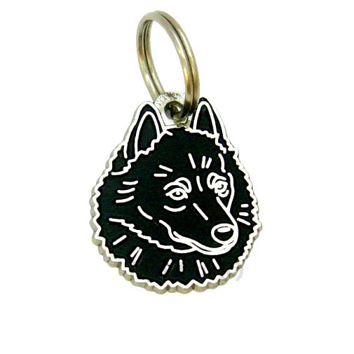 Custom personalized dog name tag SCHIPPERKE
Color: colored/silver 
Dim:  27 x 23 mm
Engraving area: 
16 x 15 mm
Metal, chrome plated pet tag.
 
Personalized laser engraving on the back side included.

Hand made 
MADE IN SLOVENIA

In stock.
