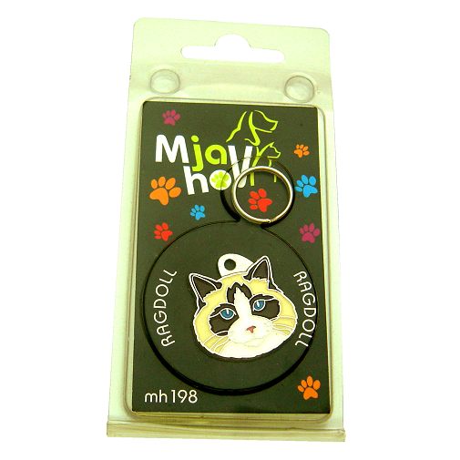 Custom personalized cat name tag Ragdoll cat cream tricolor

This unique, cute and quality cat id tag is offered with laser engraved name and phone no. or your custom text. Stainless steel split ring for easy attachment to your pets collar. All items are also available as keychains.
Gift for cats and cat lovers.

Color: colored/silver
Size: 28 x 28 mm

Engraving area: 20 x 15 mm
Laser engraving personalization on the back side is included in the price. Enter the text you wish to have engraved. Suggestion: cat's name and phone number. We engrave on the back side of the tag. Engraving will be centered and easy to read. If you go over the recommended count then the text becomes smaller, and harder to read.

Metal, chrome plated cat tag or key ring. 
Hand made, hand colored, made in Slovenia. 

In stock.
