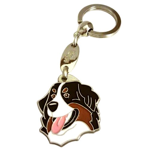 Custom personalized dog name tag BERNESE MOUNTAIN DOG
Color: colored/silver 
Dim: 33 x 32 mm
Engraving area: 
25 x 20 mm
Metal, chrome plated pet tag.
 
Personalized laser engraving on the back side included.

Hand made 
MADE IN SLOVENIA

In stock.
