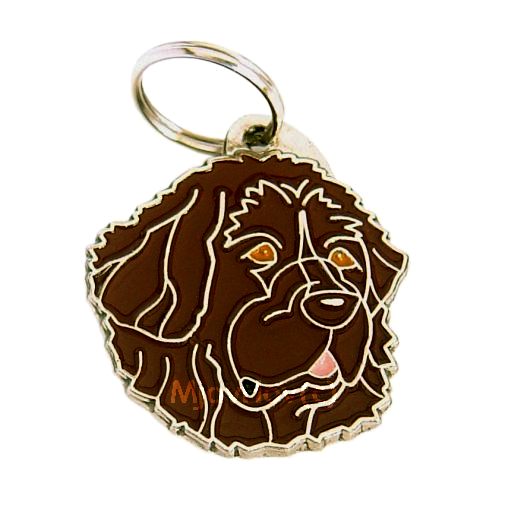 Custom personalized dog name tag Newfoundland brown

This unique, cute and quality dog id tag is offered with laser engraved name and phone no. or your custom text. Stainless steel split ring for easy attachment to your pets collar. All items are also available as keychains.
Gift for dogs and dog lovers.

Color: colored/silver
Size: 32 x 36 mm

Engraving area: 23 x 20 mm
Laser engraving personalization on the back side is included in the price. Enter the text you wish to have engraved. Suggestion: dog's name and phone number. We engrave on the back side of the tag. Engraving will be centered and easy to read. If you go over the recommended count then the text becomes smaller, and harder to read.

Metal, chrome plated dog tag or key ring. 
Hand made, hand colored, made in Slovenia. 

In stock.
