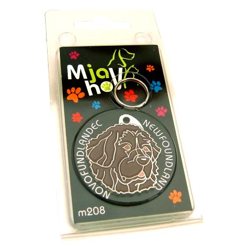 Custom personalized dog name tag Newfoundland brown

This unique, cute and quality dog id tag is offered with laser engraved name and phone no. or your custom text. Stainless steel split ring for easy attachment to your pets collar. All items are also available as keychains.
Gift for dogs and dog lovers.

Color: colored/silver
Size: 32 x 36 mm

Engraving area: 23 x 20 mm
Laser engraving personalization on the back side is included in the price. Enter the text you wish to have engraved. Suggestion: dog's name and phone number. We engrave on the back side of the tag. Engraving will be centered and easy to read. If you go over the recommended count then the text becomes smaller, and harder to read.

Metal, chrome plated dog tag or key ring. 
Hand made, hand colored, made in Slovenia. 

In stock.
