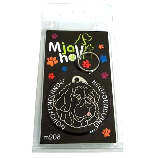 Custom personalized dog name tag Newfoundland

This unique, cute and quality dog id tag is offered with laser engraved name and phone no. or your custom text. Stainless steel split ring for easy attachment to your pets collar. All items are also available as keychains.
Gift for dogs and dog lovers.

Color: colored/silver
Size: 32 x 36 mm

Engraving area: 23 x 20 mm
Laser engraving personalization on the back side is included in the price. Enter the text you wish to have engraved. Suggestion: dog's name and phone number. We engrave on the back side of the tag. Engraving will be centered and easy to read. If you go over the recommended count then the text becomes smaller, and harder to read.

Metal, chrome plated dog tag or key ring. 
Hand made, hand colored, made in Slovenia. 

In stock.
