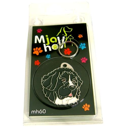 Custom personalized dog name tag Landseer

This unique, cute and quality dog id tag is offered with laser engraved name and phone no. or your custom text. Stainless steel split ring for easy attachment to your pets collar. All items are also available as keychains.
Gift for dogs and dog lovers.

Color: colored/silver
Size: 32 x 36 mm

Engraving area: 23 x 20 mm
Laser engraving personalization on the back side is included in the price. Enter the text you wish to have engraved. Suggestion: dog's name and phone number. We engrave on the back side of the tag. Engraving will be centered and easy to read. If you go over the recommended count then the text becomes smaller, and harder to read.

Metal, chrome plated dog tag or key ring. 
Hand made, hand colored, made in Slovenia. 

In stock.
