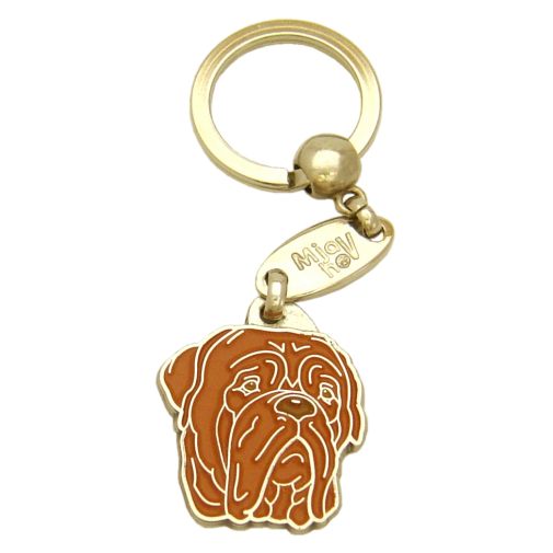 Custom personalized dog name tag Dogue de bordeaux

This unique, cute and quality dog id tag is offered with laser engraved name and phone no. or your custom text. Stainless steel split ring for easy attachment to your pets collar. All items are also available as keychains.
Gift for dogs and dog lovers.

Color: colored/silver
Size: 29 x 34 mm

Engraving area: 20 x 20 mm
Laser engraving personalization on the back side is included in the price. Enter the text you wish to have engraved. Suggestion: dog's name and phone number. We engrave on the back side of the tag. Engraving will be centered and easy to read. If you go over the recommended count then the text becomes smaller, and harder to read.

Metal, chrome plated dog tag or key ring. 
Hand made, hand colored, made in Slovenia. 

In stock.
