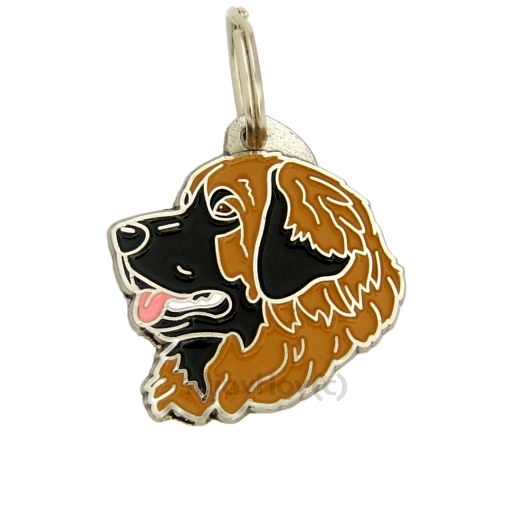 Custom personalized dog name tag Leonberger

This unique, cute and quality dog id tag is offered with laser engraved name and phone no. or your custom text. Stainless steel split ring for easy attachment to your pets collar. All items are also available as keychains.
Gift for dogs and dog lovers.

Color: colored/silver
Size: 35 x 36 mm

Engraving area: 22 x 15 mm
Laser engraving personalization on the back side is included in the price. Enter the text you wish to have engraved. Suggestion: dog's name and phone number. We engrave on the back side of the tag. Engraving will be centered and easy to read. If you go over the recommended count then the text becomes smaller, and harder to read.

Metal, chrome plated dog tag or key ring. 
Hand made, hand colored, made in Slovenia. 

In stock.
