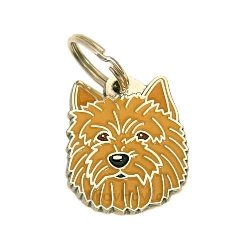 Custom personalized dog name tag Norwich terrier

This unique, cute and quality dog id tag is offered with laser engraved name and phone no. or your custom text. Stainless steel split ring for easy attachment to your pets collar. All items are also available as keychains.
Gift for dogs and dog lovers.

Color: colored/silver
Size: 25 x 31 mm

Engraving area: 15 x 15 mm
Laser engraving personalization on the back side is included in the price. Enter the text you wish to have engraved. Suggestion: dog's name and phone number. We engrave on the back side of the tag. Engraving will be centered and easy to read. If you go over the recommended count then the text becomes smaller, and harder to read.

Metal, chrome plated dog tag or key ring. 
Hand made, hand colored, made in Slovenia. 

In stock.
