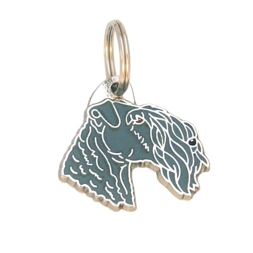 Custom personalized dog name tag Kerry blue terrier

This unique, cute and quality dog id tag is offered with laser engraved name and phone no. or your custom text. Stainless steel split ring for easy attachment to your pets collar. All items are also available as keychains.
Gift for dogs and dog lovers.

Color: colored/silver
Size: 32 x 32 mm

Engraving area: 18 x 10 mm
Laser engraving personalization on the back side is included in the price. Enter the text you wish to have engraved. Suggestion: dog's name and phone number. We engrave on the back side of the tag. Engraving will be centered and easy to read. If you go over the recommended count then the text becomes smaller, and harder to read.

Metal, chrome plated dog tag or key ring. 
Hand made, hand colored, made in Slovenia. 

In stock.
