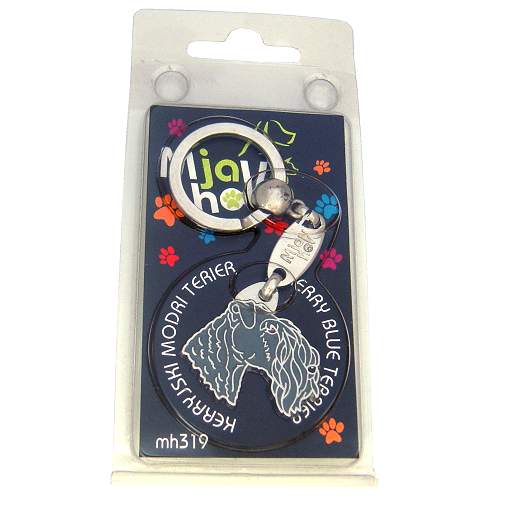 <h3>Custom personalized dog name tag Kerry blue terrier</h3>
This unique, cute and quality dog id tag is offered with laser-engraved name and phone number or your custom text. It comes with a stainless steel split ring for easy attachment to your pet’s collar. All items are also available as keychains.
A perfect gift for dogs and dog lovers.

<strong>Color:</strong> colored/silver
<strong>Size:</strong> 32 x 32 mm (1.26 x 1.26 inch)
<strong>Engraving area:</strong> 18 x 10 mm (0.71 x 0.39 inch); recommended layout up to 4 lines, 15 characters per line.

Laser engraving on the back side is included in the price. Please enter the text you would like engraved (recommended: dog’s name and phone number). The engraving will be centered and easy to read. 
<strong>Important:</strong> If you exceed the recommended text length, the engraving will be significantly smaller and may become difficult to read. For best readability, we strongly recommend keeping the text short and clear.

Metal, chrome plated dog tag or key ring. 
Hand made, hand colored, made in Slovenia. 

In stock.

<h3>About the breed – Kerry blue terrier</h3>
<section>
<h2>Kerry Blue Terrier: Characteristics & Care</h2>
<p><strong>Kerry Blue Terrier</strong> (Kerry Blue Terrier dog) is a medium-sized, energetic, and intelligent dog breed originating from Ireland. It belongs to the <strong>FCI Group 3 (Terriers)</strong>. It was bred as a <strong>working dog for hunting, guarding, and vermin control</strong>, recognizable for its soft, wavy blue-gray coat and elegant build.</p>
<h3>Temperament and Family Life</h3>
<p>Kerry Blue Terriers are loyal, lively, and strongly attached to their family, making them excellent family dogs that get along well with children. They are <strong>alert, brave, and intelligent</strong>, which makes them good watchdogs while maintaining a playful and sociable character. Their strong personality requires consistent training and early socialization.</p>
<h3>Physical Requirements & Exercise</h3>
<p>To live a healthy and happy life, a Kerry Blue Terrier needs:</p>
<ul>
    <li><strong>Daily Exercise:</strong> Plenty of activity, play, and regular walks.</li>
    <li><strong>Environment:</strong> Suitable for a house or apartment with enough activity.</li>
    <li><strong>Grooming:</strong> Regular trimming and brushing of the soft <strong>wavy coat</strong>.</li>
</ul>
<p><strong>Pro Tip:</strong> A personalized engraved dog tag is an elegant accessory that highlights the refined look of the Kerry Blue Terrier while ensuring its safety.</p>
</section>
