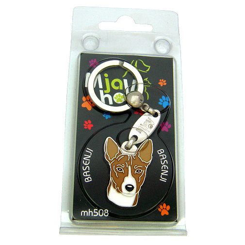 Custom personalized dog name tag Basenji

This unique, cute and quality dog id tag is offered with laser engraved name and phone no. or your custom text. Stainless steel split ring for easy attachment to your pets collar. All items are also available as keychains.
Gift for dogs and dog lovers.

Color: colored/silver
Size: 34 x 24 mm

Engraving area: 20 x 14 mm
Laser engraving personalization on the back side is included in the price. Enter the text you wish to have engraved. Suggestion: dog's name and phone number. We engrave on the back side of the tag. Engraving will be centered and easy to read. If you go over the recommended count then the text becomes smaller, and harder to read.

Metal, chrome plated dog tag or key ring. 
Hand made, hand colored, made in Slovenia. 

In stock.
