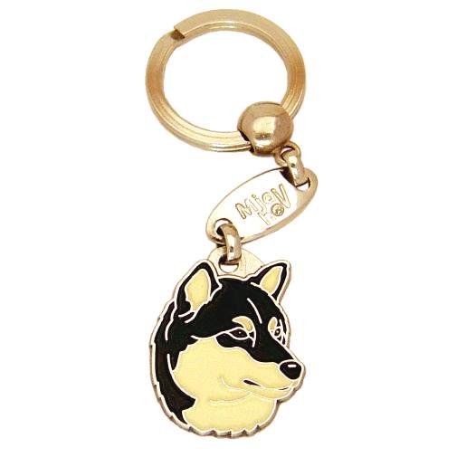 Custom personalized dog name tag Shiba inu black and white

This unique, cute and quality dog id tag is offered with laser engraved name and phone no. or your custom text. Stainless steel split ring for easy attachment to your pets collar. All items are also available as keychains.
Gift for dogs and dog lovers.

Color: colored/silver
Size: 24 x 32 mm

Engraving area: 18 x 14 mm
Laser engraving personalization on the back side is included in the price. Enter the text you wish to have engraved. Suggestion: dog's name and phone number. We engrave on the back side of the tag. Engraving will be centered and easy to read. If you go over the recommended count then the text becomes smaller, and harder to read.

Metal, chrome plated dog tag or key ring. 
Hand made, hand colored, made in Slovenia. 

In stock.
