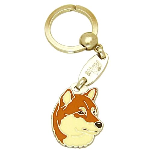 Custom personalized dog name tag Shiba inu

This unique, cute and quality dog id tag is offered with laser engraved name and phone no. or your custom text. Stainless steel split ring for easy attachment to your pets collar. All items are also available as keychains.
Gift for dogs and dog lovers.

Color: colored/silver
Size: 24 x 32 mm

Engraving area: 18 x 14 mm
Laser engraving personalization on the back side is included in the price. Enter the text you wish to have engraved. Suggestion: dog's name and phone number. We engrave on the back side of the tag. Engraving will be centered and easy to read. If you go over the recommended count then the text becomes smaller, and harder to read.

Metal, chrome plated dog tag or key ring. 
Hand made, hand colored, made in Slovenia. 

In stock.

