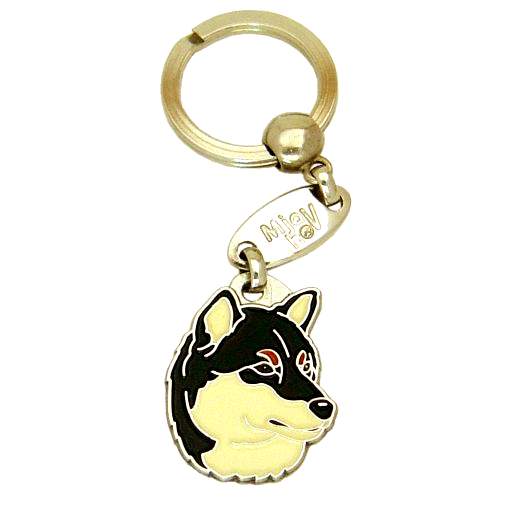 Custom personalized dog name tag Shiba inu tricolor

This unique, cute and quality dog id tag is offered with laser engraved name and phone no. or your custom text. Stainless steel split ring for easy attachment to your pets collar. All items are also available as keychains.
Gift for dogs and dog lovers.

Color: colored/silver
Size: 24 x 32 mm

Engraving area: 18 x 14 mm
Laser engraving personalization on the back side is included in the price. Enter the text you wish to have engraved. Suggestion: dog's name and phone number. We engrave on the back side of the tag. Engraving will be centered and easy to read. If you go over the recommended count then the text becomes smaller, and harder to read.

Metal, chrome plated dog tag or key ring. 
Hand made, hand colored, made in Slovenia. 

In stock.
