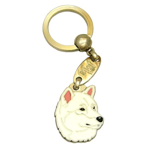 Custom personalized dog name tag Shiba inuwhite

This unique, cute and quality dog id tag is offered with laser engraved name and phone no. or your custom text. Stainless steel split ring for easy attachment to your pets collar. All items are also available as keychains.
Gift for dogs and dog lovers.

Color: colored/silver
Size: 24 x 32 mm

Engraving area: 18 x 14 mm
Laser engraving personalization on the back side is included in the price. Enter the text you wish to have engraved. Suggestion: dog's name and phone number. We engrave on the back side of the tag. Engraving will be centered and easy to read. If you go over the recommended count then the text becomes smaller, and harder to read.

Metal, chrome plated dog tag or key ring. 
Hand made, hand colored, made in Slovenia. 

In stock.
