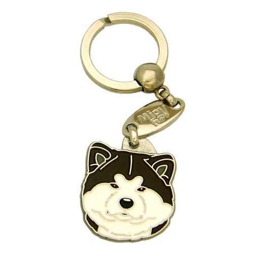 Custom personalized dog name tag Akita inu white brindle

This unique, cute and quality dog id tag is offered with laser engraved name and phone no. or your custom text. Stainless steel split ring for easy attachment to your pets collar. All items are also available as keychains.
Gift for dogs and dog lovers.

Color: colored/silver
Size: 29 x 33 mm

Engraving area: 22 x 20 mm
Laser engraving personalization on the back side is included in the price. Enter the text you wish to have engraved. Suggestion: dog's name and phone number. We engrave on the back side of the tag. Engraving will be centered and easy to read. If you go over the recommended count then the text becomes smaller, and harder to read.

Metal, chrome plated dog tag or key ring. 
Hand made, hand colored, made in Slovenia. 

In stock.
