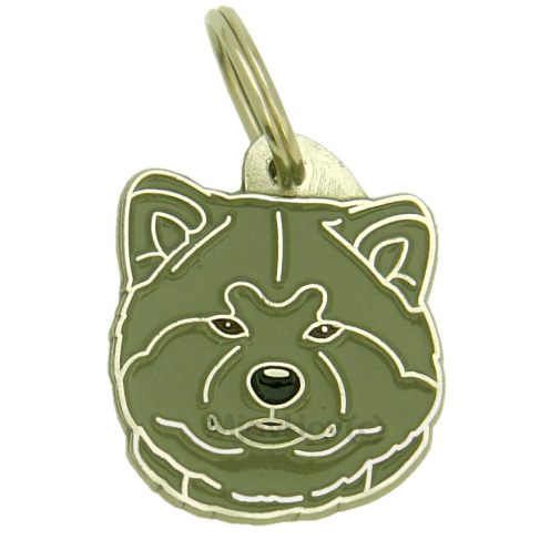 Custom personalized dog name tag Akita inu grey

This unique, cute and quality dog id tag is offered with laser engraved name and phone no. or your custom text. Stainless steel split ring for easy attachment to your pets collar. All items are also available as keychains.
Gift for dogs and dog lovers.

Color: colored/silver
Size: 29 x 33 mm

Engraving area: 22 x 20 mm
Laser engraving personalization on the back side is included in the price. Enter the text you wish to have engraved. Suggestion: dog's name and phone number. We engrave on the back side of the tag. Engraving will be centered and easy to read. If you go over the recommended count then the text becomes smaller, and harder to read.

Metal, chrome plated dog tag or key ring. 
Hand made, hand colored, made in Slovenia. 

In stock.
