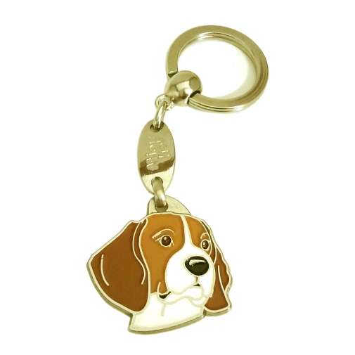 Custom personalized dog name tag Beagle

This unique, cute and quality dog id tag is offered with laser engraved name and phone no. or your custom text. Stainless steel split ring for easy attachment to your pets collar. All items are also available as keychains.
Gift for dogs and dog lovers.

Color: colored/silver
Size: 33 x 32 mm

Engraving area: 19 x 16 mm
Laser engraving personalization on the back side is included in the price. Enter the text you wish to have engraved. Suggestion: dog's name and phone number. We engrave on the back side of the tag. Engraving will be centered and easy to read. If you go over the recommended count then the text becomes smaller, and harder to read.

Metal, chrome plated dog tag or key ring. 
Hand made, hand colored, made in Slovenia. 

In stock.
