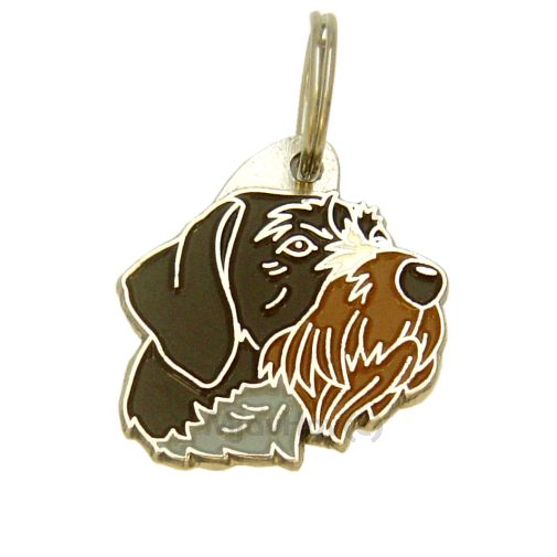 Custom personalized dog name tag German wirehaired pointer

This unique, cute and quality dog id tag is offered with laser engraved name and phone no. or your custom text. Stainless steel split ring for easy attachment to your pets collar. All items are also available as keychains.
Gift for dogs and dog lovers.

Color: colored/silver
Size: 29 x 31 mm

Engraving area: 20 x 15 mm
Laser engraving personalization on the back side is included in the price. Enter the text you wish to have engraved. Suggestion: dog's name and phone number. We engrave on the back side of the tag. Engraving will be centered and easy to read. If you go over the recommended count then the text becomes smaller, and harder to read.

Metal, chrome plated dog tag or key ring. 
Hand made, hand colored, made in Slovenia. 

In stock.
