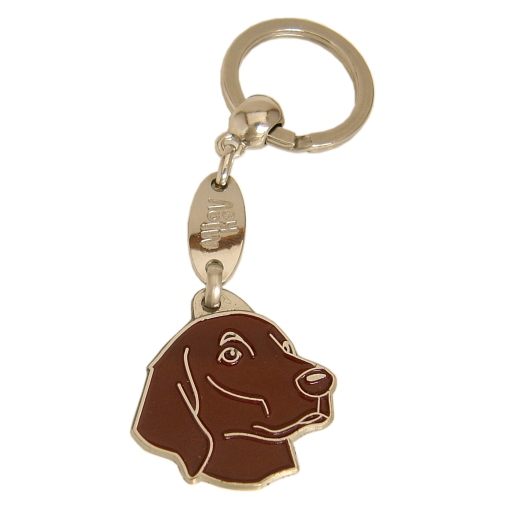 Custom personalized dog name tag Flat-coated retriever brown

This unique, cute and quality dog id tag is offered with laser engraved name and phone no. or your custom text. Stainless steel split ring for easy attachment to your pets collar. All items are also available as keychains.
Gift for dogs and dog lovers.

Color: colored/silver
Size: 33 x 32 mm

Engraving area: 22 x 18 mm
Laser engraving personalization on the back side is included in the price. Enter the text you wish to have engraved. Suggestion: dog's name and phone number. We engrave on the back side of the tag. Engraving will be centered and easy to read. If you go over the recommended count then the text becomes smaller, and harder to read.

Metal, chrome plated dog tag or key ring. 
Hand made, hand colored, made in Slovenia. 

In stock.
