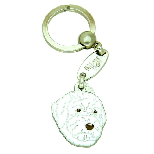 Custom personalized dog name tag Lagotto romagnolo white

This unique, cute and quality dog id tag is offered with laser engraved name and phone no. or your custom text. Stainless steel split ring for easy attachment to your pets collar. All items are also available as keychains.
Gift for dogs and dog lovers.

Color: colored/silver
Size: 32 x 34 mm

Engraving area: 20 x 15 mm
Laser engraving personalization on the back side is included in the price. Enter the text you wish to have engraved. Suggestion: dog's name and phone number. We engrave on the back side of the tag. Engraving will be centered and easy to read. If you go over the recommended count then the text becomes smaller, and harder to read.

Metal, chrome plated dog tag or key ring. 
Hand made, hand colored, made in Slovenia. 

In stock.
