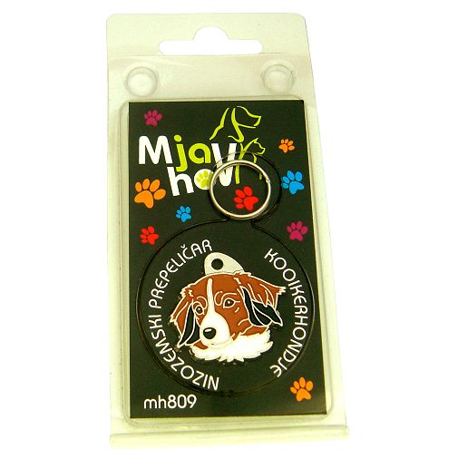 Custom personalized dog name tag Kooikerhondje

This unique, cute and quality dog id tag is offered with laser engraved name and phone no. or your custom text. Stainless steel split ring for easy attachment to your pets collar. All items are also available as keychains.
Gift for dogs and dog lovers.

Color: colored/silver
Size: 30 x 29 mm

Engraving area: 19 x 16 mm
Laser engraving personalization on the back side is included in the price. Enter the text you wish to have engraved. Suggestion: dog's name and phone number. We engrave on the back side of the tag. Engraving will be centered and easy to read. If you go over the recommended count then the text becomes smaller, and harder to read.

Metal, chrome plated dog tag or key ring. 
Hand made, hand colored, made in Slovenia. 

In stock.
