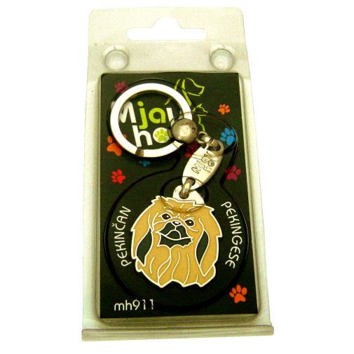 Custom personalized dog name tag Pekingese

This unique, cute and quality dog id tag is offered with laser engraved name and phone no. or your custom text. Stainless steel split ring for easy attachment to your pets collar. All items are also available as keychains.
Gift for dogs and dog lovers.

Color: colored/silver
Size: 29 x 34 mm

Engraving area: 20 x 18 mm
Laser engraving personalization on the back side is included in the price. Enter the text you wish to have engraved. Suggestion: dog's name and phone number. We engrave on the back side of the tag. Engraving will be centered and easy to read. If you go over the recommended count then the text becomes smaller, and harder to read.

Metal, chrome plated dog tag or key ring. 
Hand made, hand colored, made in Slovenia. 

In stock.
