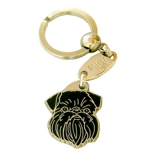 Custom personalized dog name tag Griffon belge

This unique, cute and quality dog id tag is offered with laser engraved name and phone no. or your custom text. Stainless steel split ring for easy attachment to your pets collar. All items are also available as keychains.
Gift for dogs and dog lovers.

Color: colored/silver
Size: 27 x 32 mm

Engraving area: 20 x 18 mm
Laser engraving personalization on the back side is included in the price. Enter the text you wish to have engraved. Suggestion: dog's name and phone number. We engrave on the back side of the tag. Engraving will be centered and easy to read. If you go over the recommended count then the text becomes smaller, and harder to read.

Metal, chrome plated dog tag or key ring. 
Hand made, hand colored, made in Slovenia. 

In stock.
