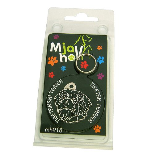 ﻿Namnbricka för hund med personlig gravyr Tibetansk terrier svart

Färg: färgat/silver 
Storleken på den hängande: 29 x 31 mm
Maximal storlek gravyr: 20 x 14 mm

Brickorna är kvalitativa, kromade och handmålade.
 
Lasergraverade inskription på baksidan av hundbricka ingår i priset.

Alla ID-brickor levereras med en ring, för enkel och säker montering på djurets halsband.

Handgjorda, tillverkade i Slovenien.

På lager.
