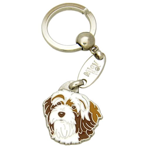 Custom personalized dog name tag Tibetan terrier white brown

This unique, cute and quality dog id tag is offered with laser engraved name and phone no. or your custom text. Stainless steel split ring for easy attachment to your pets collar. All items are also available as keychains.
Gift for dogs and dog lovers.

Color: colored/silver
Size: 29 x 31 mm

Engraving area: 20 x 14 mm
Laser engraving personalization on the back side is included in the price. Enter the text you wish to have engraved. Suggestion: dog's name and phone number. We engrave on the back side of the tag. Engraving will be centered and easy to read. If you go over the recommended count then the text becomes smaller, and harder to read.

Metal, chrome plated dog tag or key ring. 
Hand made, hand colored, made in Slovenia. 

In stock.
