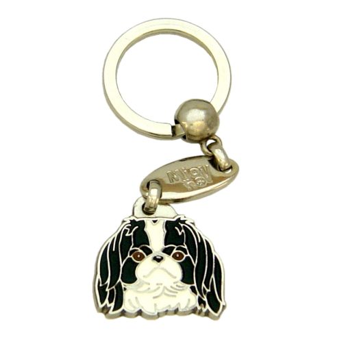Custom personalized dog name tag Japanese chin

This unique, cute and quality dog id tag is offered with laser engraved name and phone no. or your custom text. Stainless steel split ring for easy attachment to your pets collar. All items are also available as keychains.
Gift for dogs and dog lovers.

Color: colored/silver
Size: 27 x 26 mm

Engraving area: 20 x 14 mm
Laser engraving personalization on the back side is included in the price. Enter the text you wish to have engraved. Suggestion: dog's name and phone number. We engrave on the back side of the tag. Engraving will be centered and easy to read. If you go over the recommended count then the text becomes smaller, and harder to read.

Metal, chrome plated dog tag or key ring. 
Hand made, hand colored, made in Slovenia. 

In stock.
