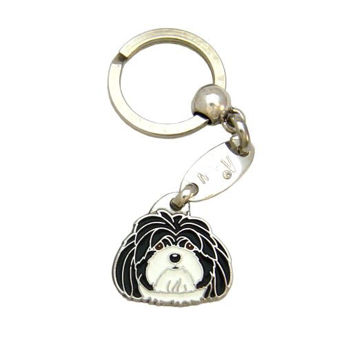 Custom personalized dog name tag Lhasa apso black and white

This unique, cute and quality dog id tag is offered with laser engraved name and phone no. or your custom text. Stainless steel split ring for easy attachment to your pets collar. All items are also available as keychains.
Gift for dogs and dog lovers.

Color: colored/silver
Size: 28 x 27 mm

Engraving area: 20 x 14 mm
Laser engraving personalization on the back side is included in the price. Enter the text you wish to have engraved. Suggestion: dog's name and phone number. We engrave on the back side of the tag. Engraving will be centered and easy to read. If you go over the recommended count then the text becomes smaller, and harder to read.

Metal, chrome plated dog tag or key ring. 
Hand made, hand colored, made in Slovenia. 

In stock.
