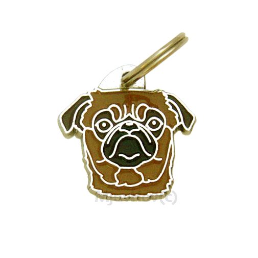 Custom personalized dog name tag Petit brabançon brown

This unique, cute and quality dog id tag is offered with laser engraved name and phone no. or your custom text. Stainless steel split ring for easy attachment to your pets collar. All items are also available as keychains.
Gift for dogs and dog lovers.

Color: colored/silver
Size: 29 x 29 mm

Engraving area: 17 x 18 mm
Laser engraving personalization on the back side is included in the price. Enter the text you wish to have engraved. Suggestion: dog's name and phone number. We engrave on the back side of the tag. Engraving will be centered and easy to read. If you go over the recommended count then the text becomes smaller, and harder to read.

Metal, chrome plated dog tag or key ring. 
Hand made, hand colored, made in Slovenia. 

In stock.
