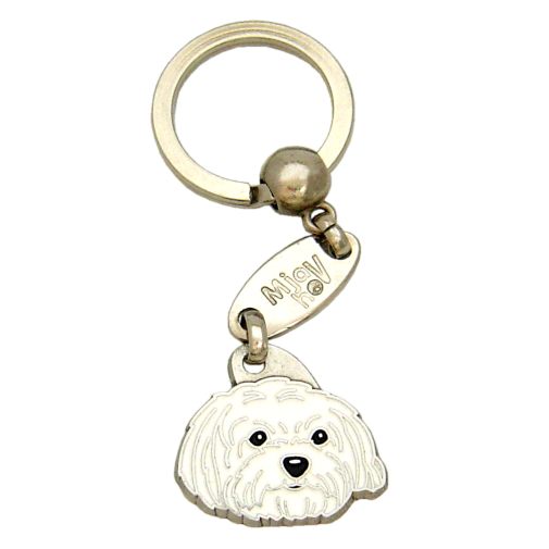 Custom personalized dog name tag Maltese haircut

This unique, cute and quality dog id tag is offered with laser engraved name and phone no. or your custom text. Stainless steel split ring for easy attachment to your pets collar. All items are also available as keychains.
Gift for dogs and dog lovers.

Color: colored/silver
Size: 27 x 26 mm

Engraving area: 20 x 12 mm
Laser engraving personalization on the back side is included in the price. Enter the text you wish to have engraved. Suggestion: dog's name and phone number. We engrave on the back side of the tag. Engraving will be centered and easy to read. If you go over the recommended count then the text becomes smaller, and harder to read.

Metal, chrome plated dog tag or key ring. 
Hand made, hand colored, made in Slovenia. 

In stock.
