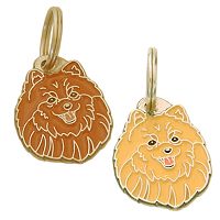 Médailles gravées pour chiens et chats MjavHov - SPITZ NAIN - LOULOU DE POMÉRANIE - POMÉRANIEN