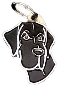 Tanskandoggi musta - pet ID tag, dog ID tags, pet tags, personalized pet tags MjavHov - engraved pet tags online