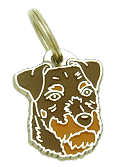 Saksanmetsästysterrieri karkeakarvainen ruskea - pet ID tag, dog ID tags, pet tags, personalized pet tags MjavHov - engraved pet tags online