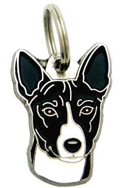 Basenji mustavalkoinen - pet ID tag, dog ID tags, pet tags, personalized pet tags MjavHov - engraved pet tags online